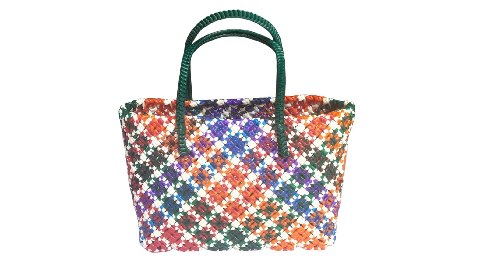 Premium Handmade Wire Woven Bags | Traditional Plastic Wire Handbags | Reusable Shopping & Gift Bags | KMC Iyarkai Creation |Blue purple orange brown green_SivanKan 2