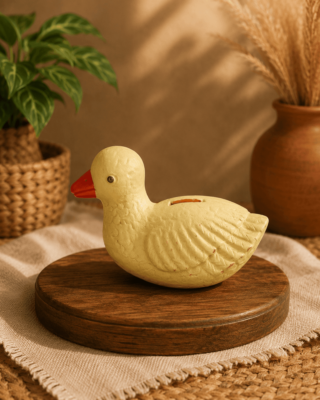 Premium Handmade Terracotta Clay Decor & Utility Products | Eco-Friendly Traditional Pottery | Artisan Handcrafted Home Décor & Gift Items – Duck Light Green Shade
