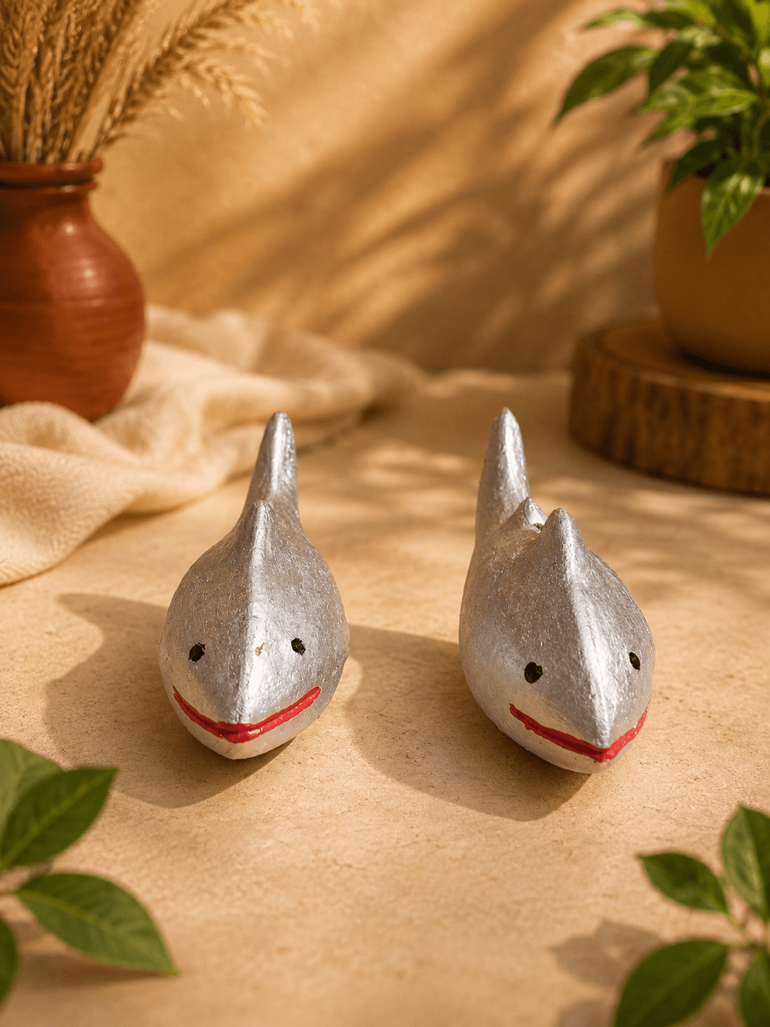 Premium Handmade Terracotta Clay Decor & Utility Products | Eco-Friendly Traditional Pottery | Artisan Handcrafted Home Décor & Gift Items – Fish Silver