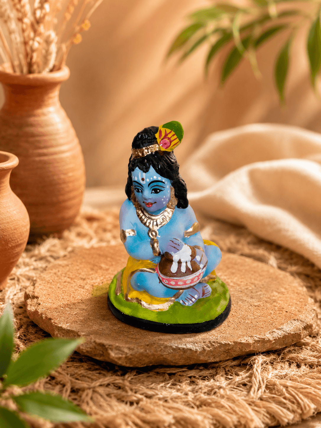 Premium Handmade Terracotta Clay Decor & Utility Products | Eco-Friendly Traditional Pottery | Artisan Handcrafted Home Décor & Gift Items – Krishna Statue