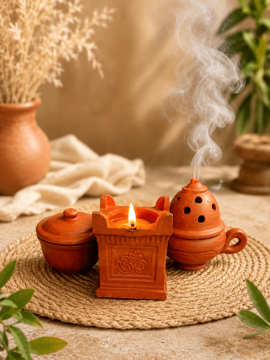 Premium Handmade Terracotta Clay Decor & Utility Products | Eco-Friendly Traditional Pottery | Artisan Handcrafted Home Décor & Gift Items – Vilakku Sambarani Bowl
