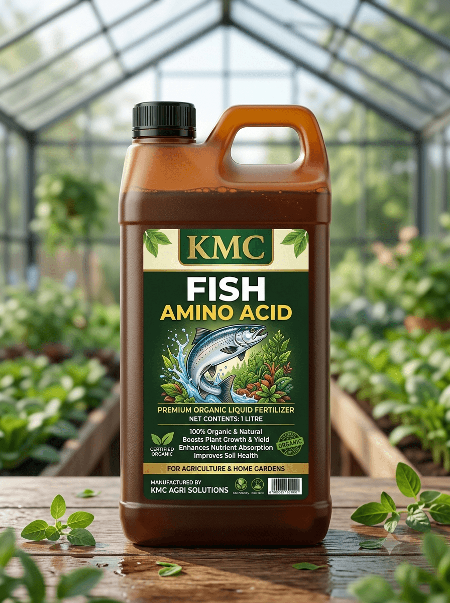 KMC Pure Organic Fish Amino Acid Fertilizer (1 Litre) – Natural Liquid Plant Growth Booster
