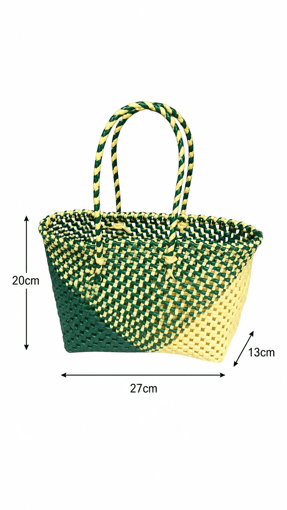 Deluxe Premium Handmade Wire Woven Bags | Traditional Plastic Wire Handbags | Reusable Shopping & Gift Bags | KMC Iyarkai Creation |Sandal green 3