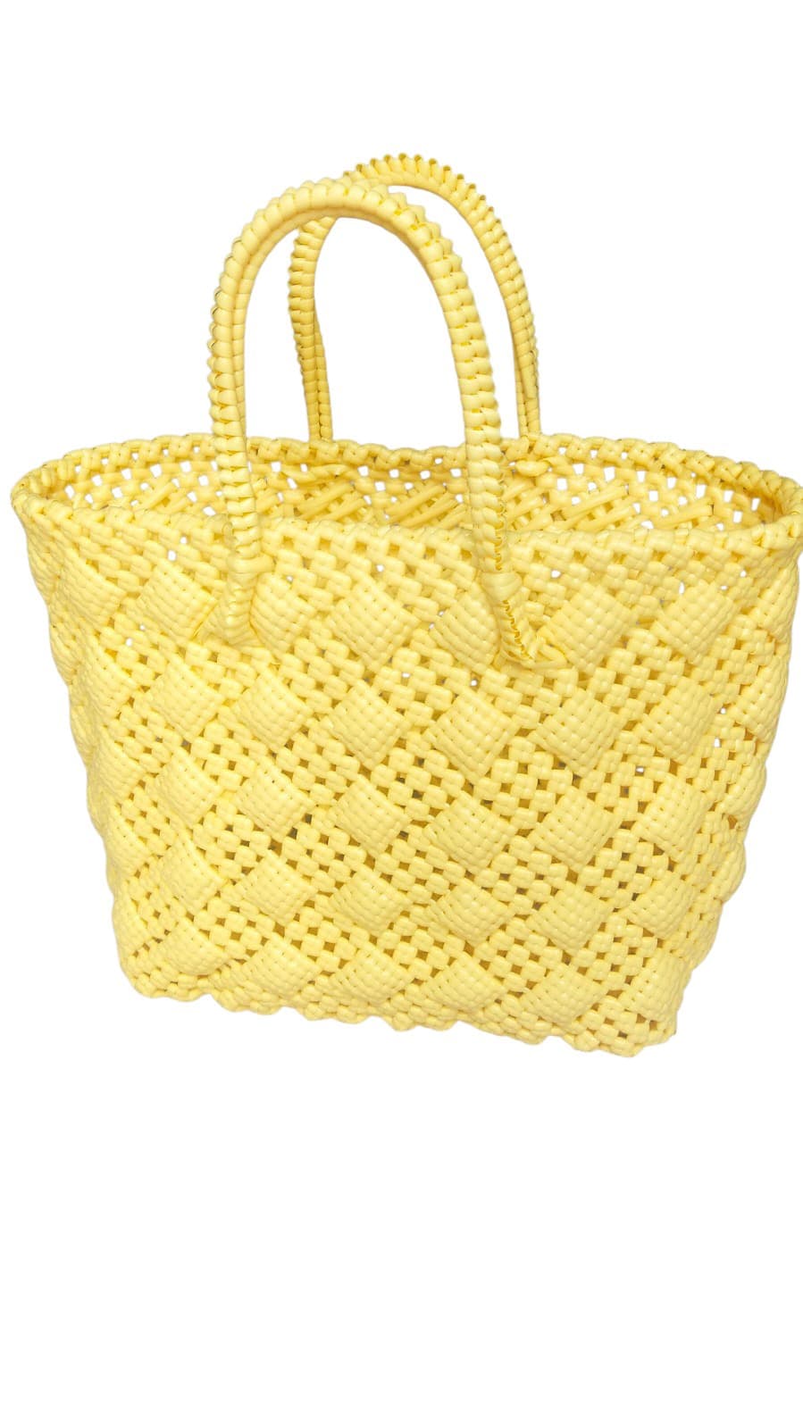 Deluxe Premium Handmade Wire Woven Bags | Traditional Plastic Wire Handbags | Reusable Shopping & Gift Bags | KMC Iyarkai Creation |Sandal biscuit knot 2