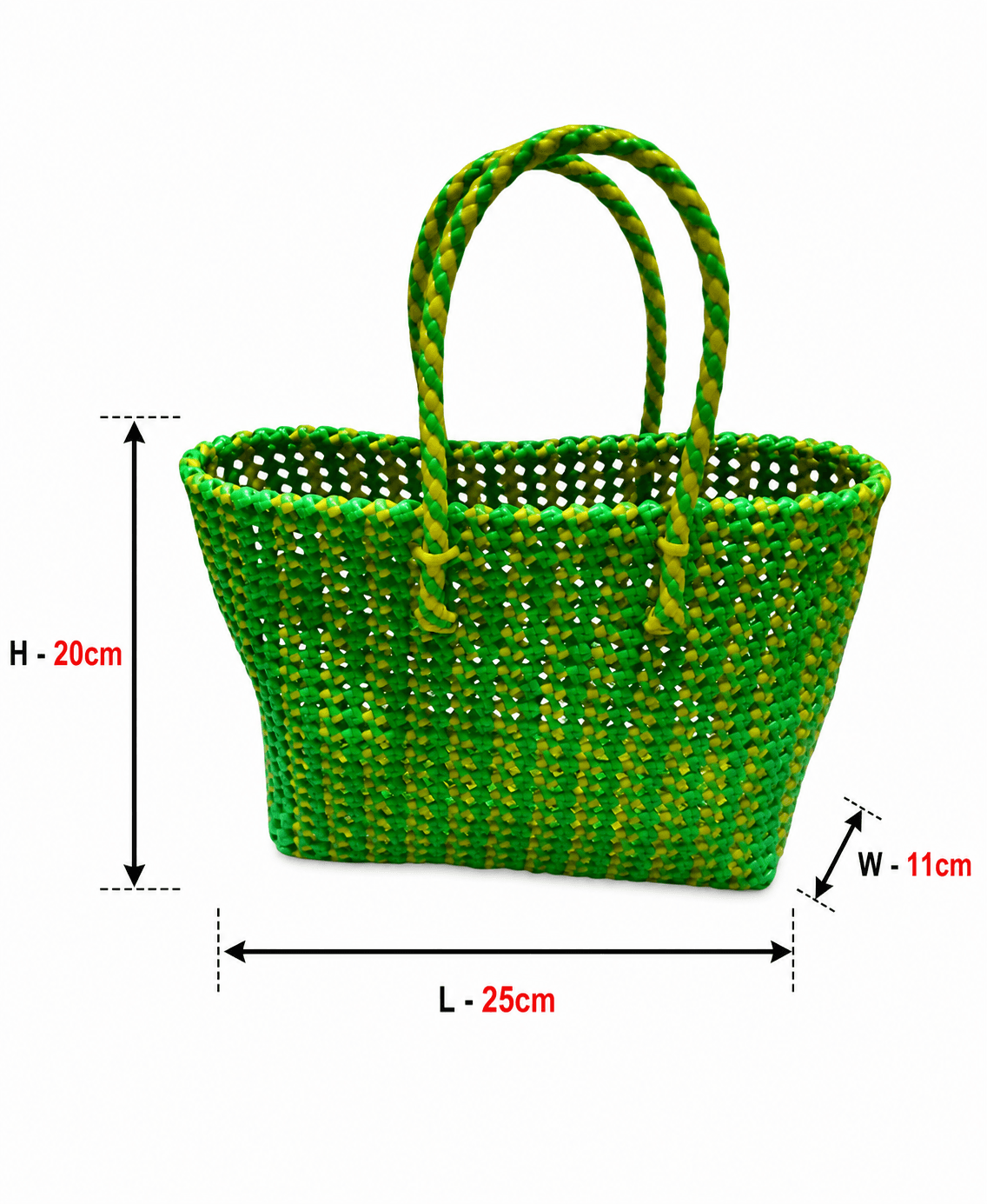 Deluxe Premium Handmade Wire Woven Bags | Traditional Plastic Wire Handbags | Reusable Shopping & Gift Bags | KMC Iyarkai Creation |Light green yellow Normal 3