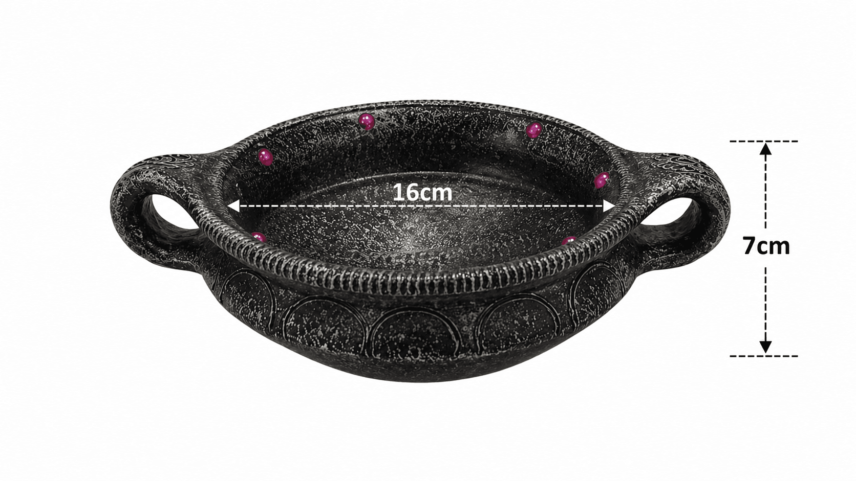 Premium Handmade Terracotta Clay Decor & Utility Products | Eco-Friendly Traditional Pottery | Artisan Handcrafted Home Décor & Gift Items – Black Uruli Bowl 2