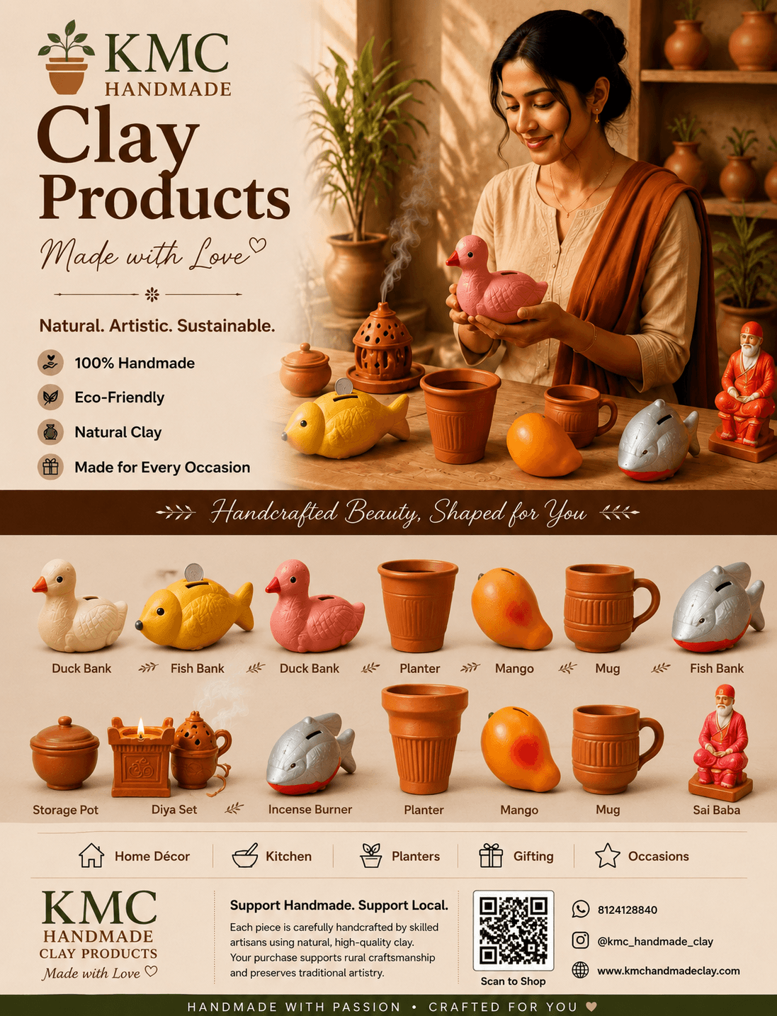 Premium Handmade Terracotta Clay Decor & Utility Products | Eco-Friendly Traditional Pottery | Artisan Handcrafted Home Décor & Gift Items – Design Glass 4