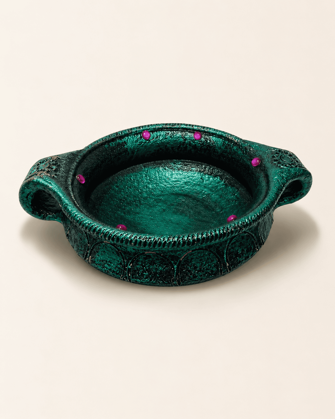 Premium Handmade Terracotta Clay Decor & Utility Products | Eco-Friendly Traditional Pottery | Artisan Handcrafted Home Décor & Gift Items – Green Uruli Bowl 2