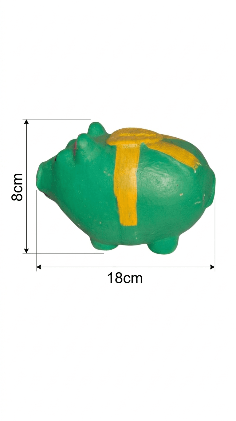 Premium Handmade Terracotta Clay Decor & Utility Products | Eco-Friendly Traditional Pottery | Artisan Handcrafted Home Décor & Gift Items – Pig Money Bank Green 3