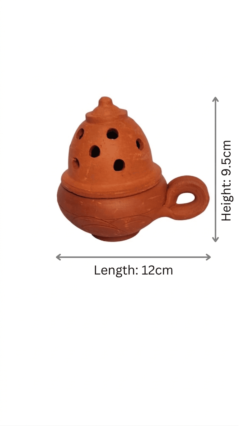 Premium Handmade Terracotta Clay Decor & Utility Products | Eco-Friendly Traditional Pottery | Artisan Handcrafted Home Décor & Gift Items – Vilakku Sambarani Bowl 4