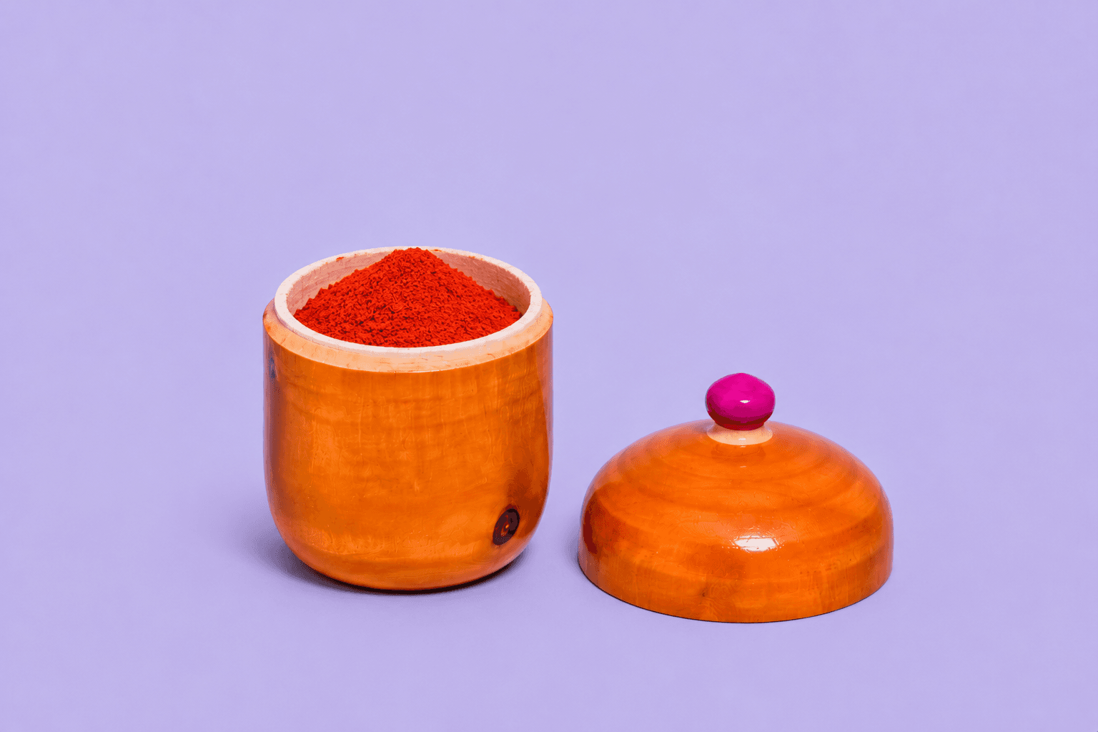 Handmade Wooden Kummam Chimil Storage Container (Pack of 3) | Traditional Wooden Spice & Dry Storage Jars with Lid | Artisan Handcrafted Kitchen & Home Organizer 4