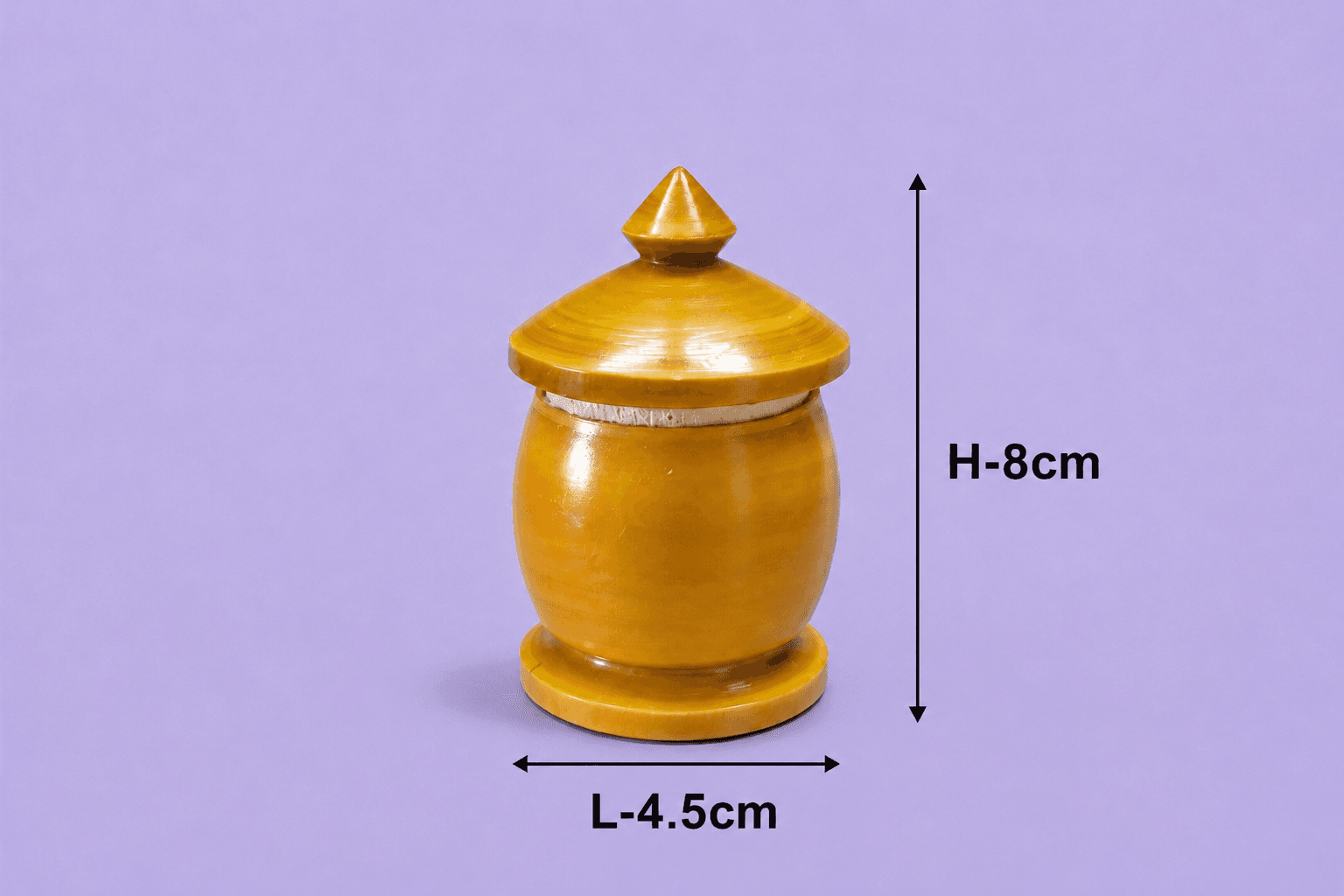 Handmade Wooden Kummam Chimil Storage Container (Pack of 2) | Traditional Wooden Spice & Dry Storage Jars with Lid | Artisan Handcrafted Kitchen & Home Organizer 3
