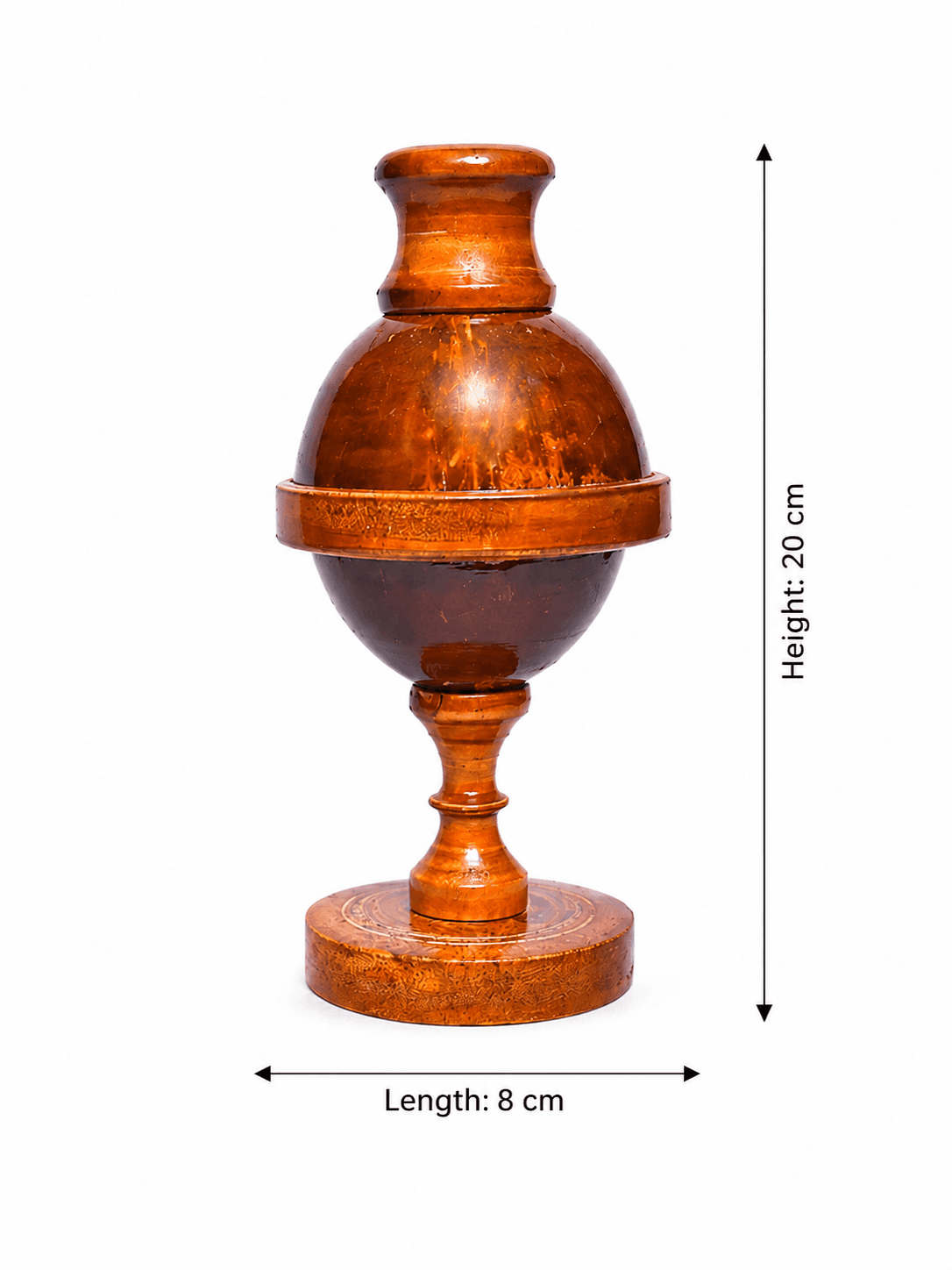 Handmade Wooden Flower Vase | Traditional Artisan Wooden Flower Pot | Decorative Wooden Table Vase for Home, Office & Living Room Décor 3