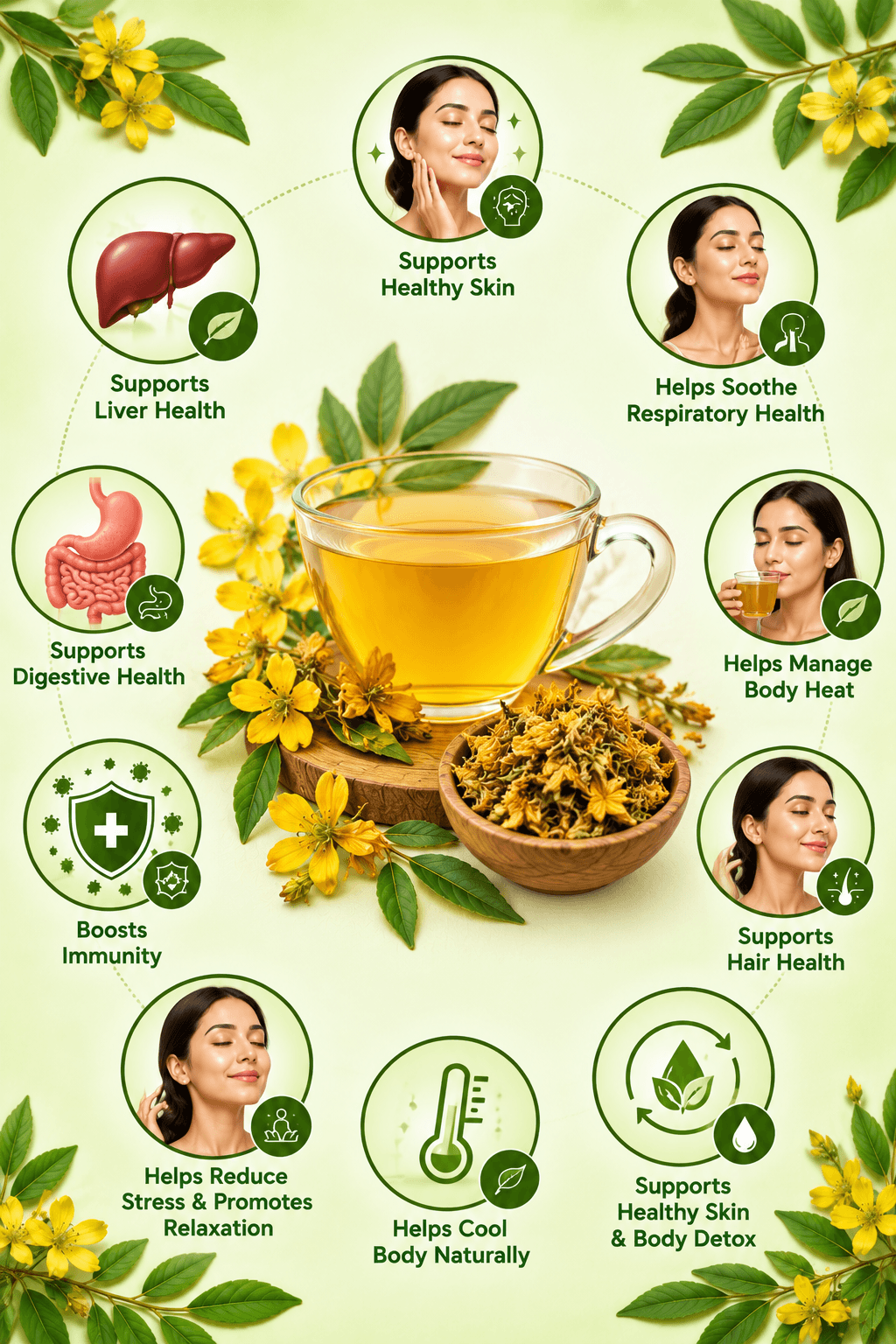 100% Pure Dried Aavarampoo Flowers (1kg) – Natural Senna Auriculata for Herbal Tea, Radiant Skin & Wellness 3