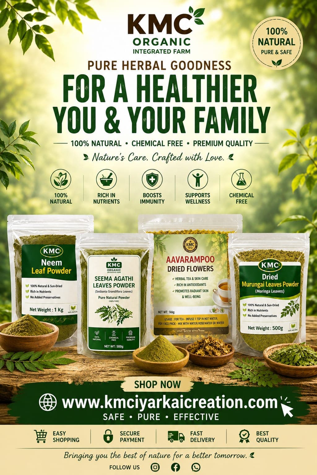 100% Pure Neem Leaves Powder (500g) – Finely Ground, Natural Detox for Skin, Hair & Wellness 4