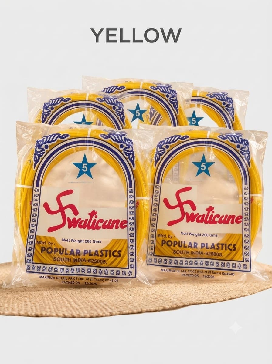 1kg yellow  colour pack of 5 deluxe wire for basket making