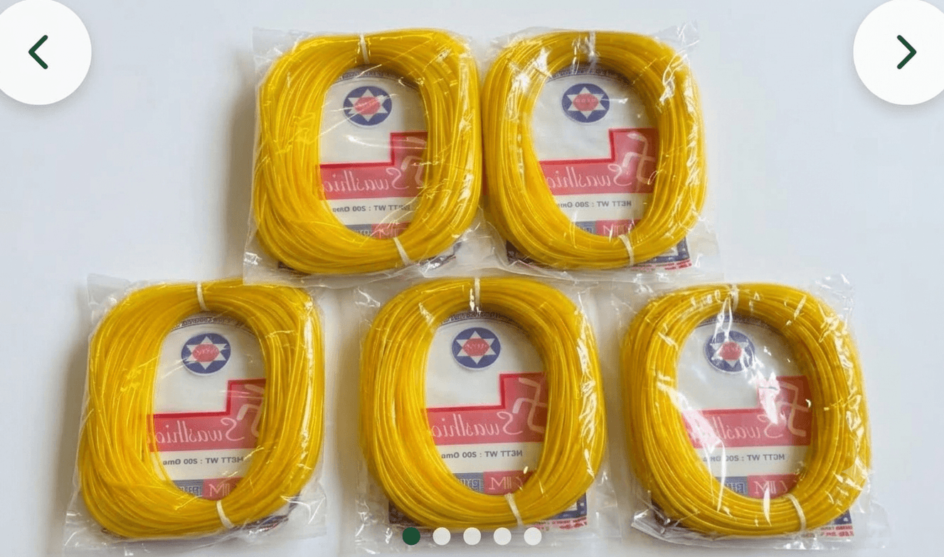 1kg glass wire yellow colour pack of 5 premium quality for making wire basket