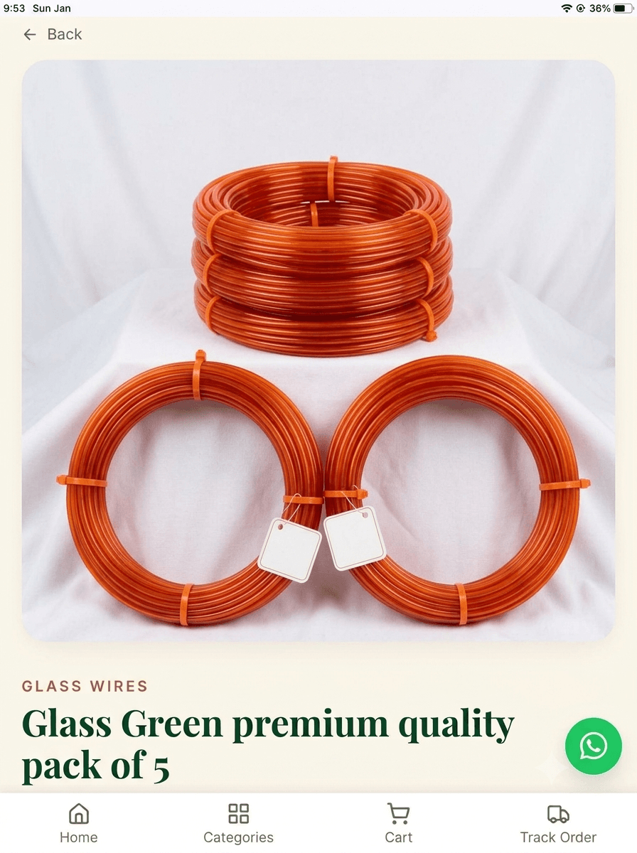 1kg organge glass wire pack of 5 premium quality for making basket