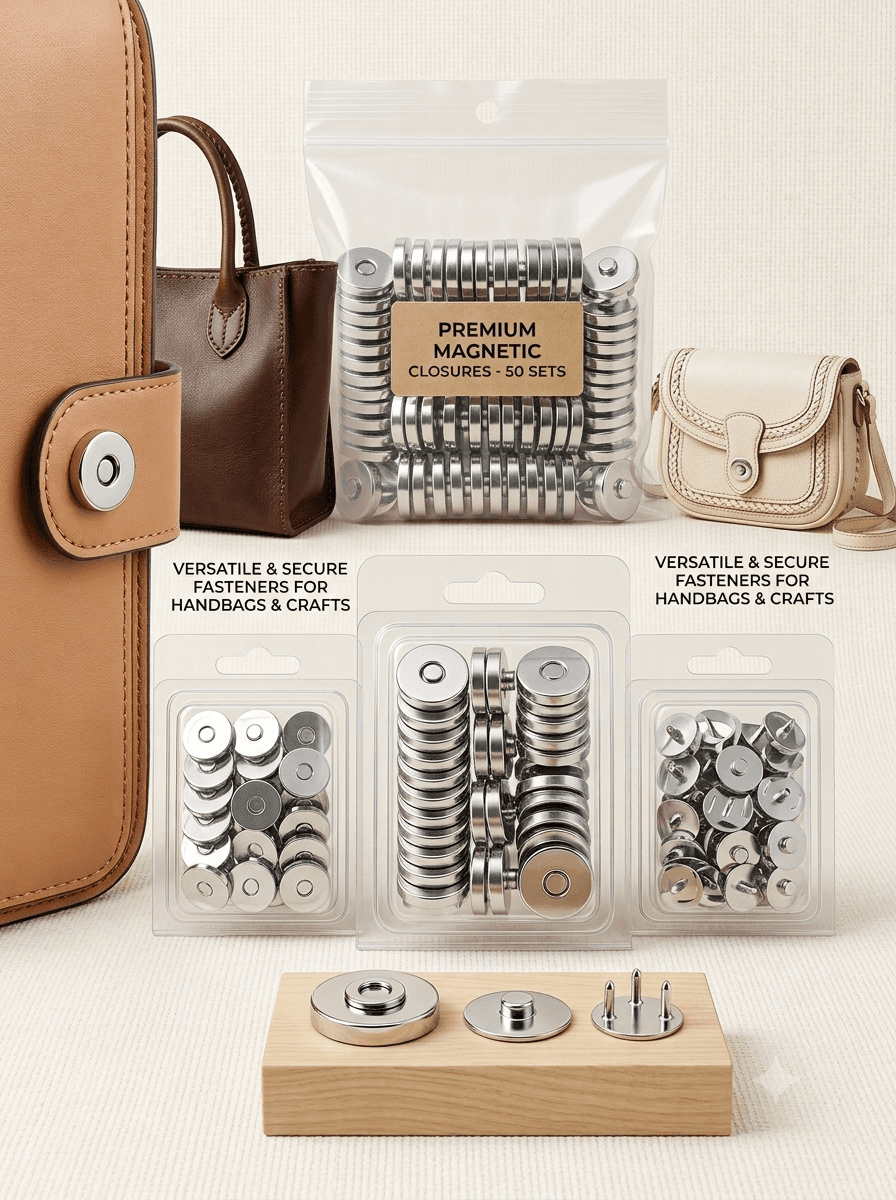 Magnetic hook pack of 25 for making handbags premium quality