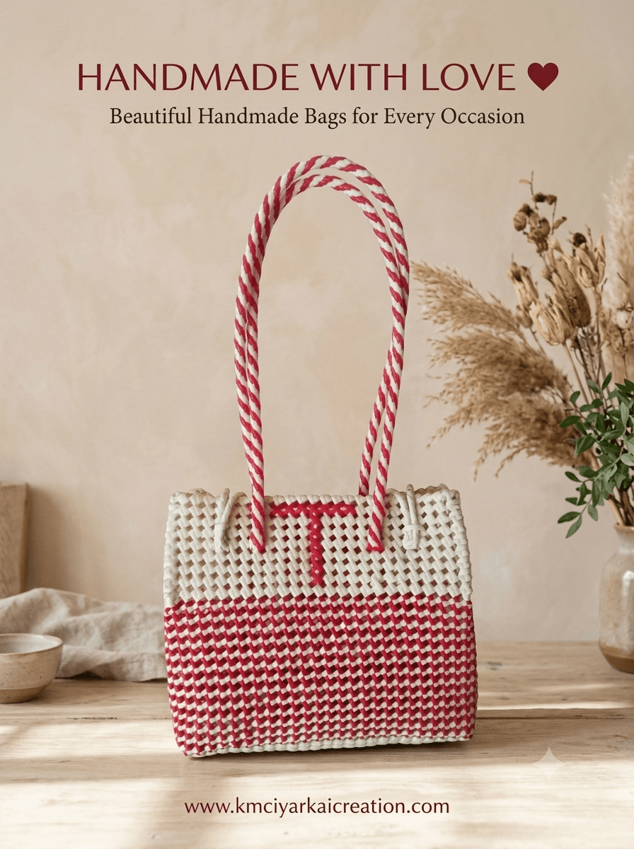Deluxe red with white initial printed 28 x 23 cm premium quality basket 4