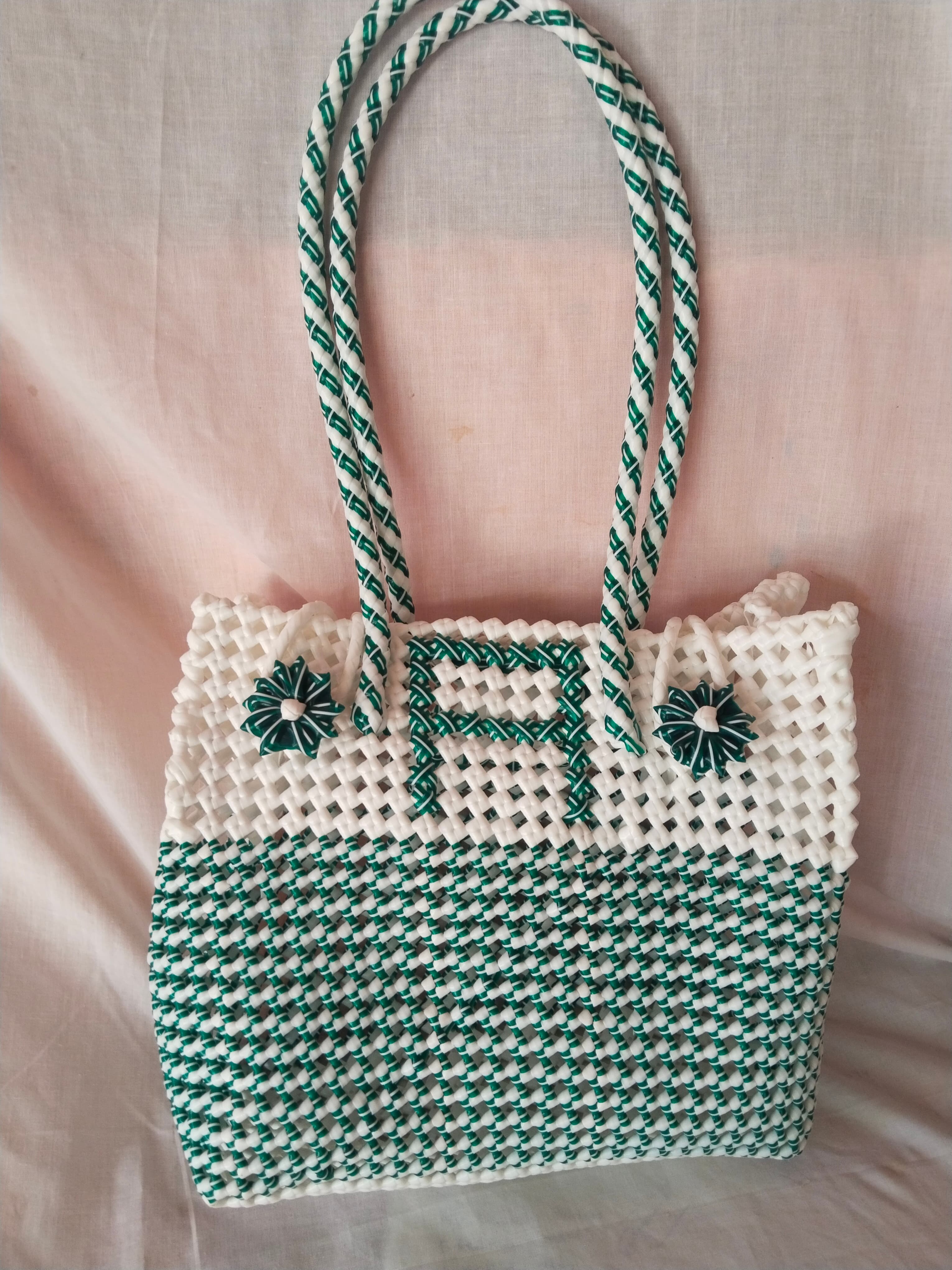 Deluxe green with white name printed premium quality wire basket 4