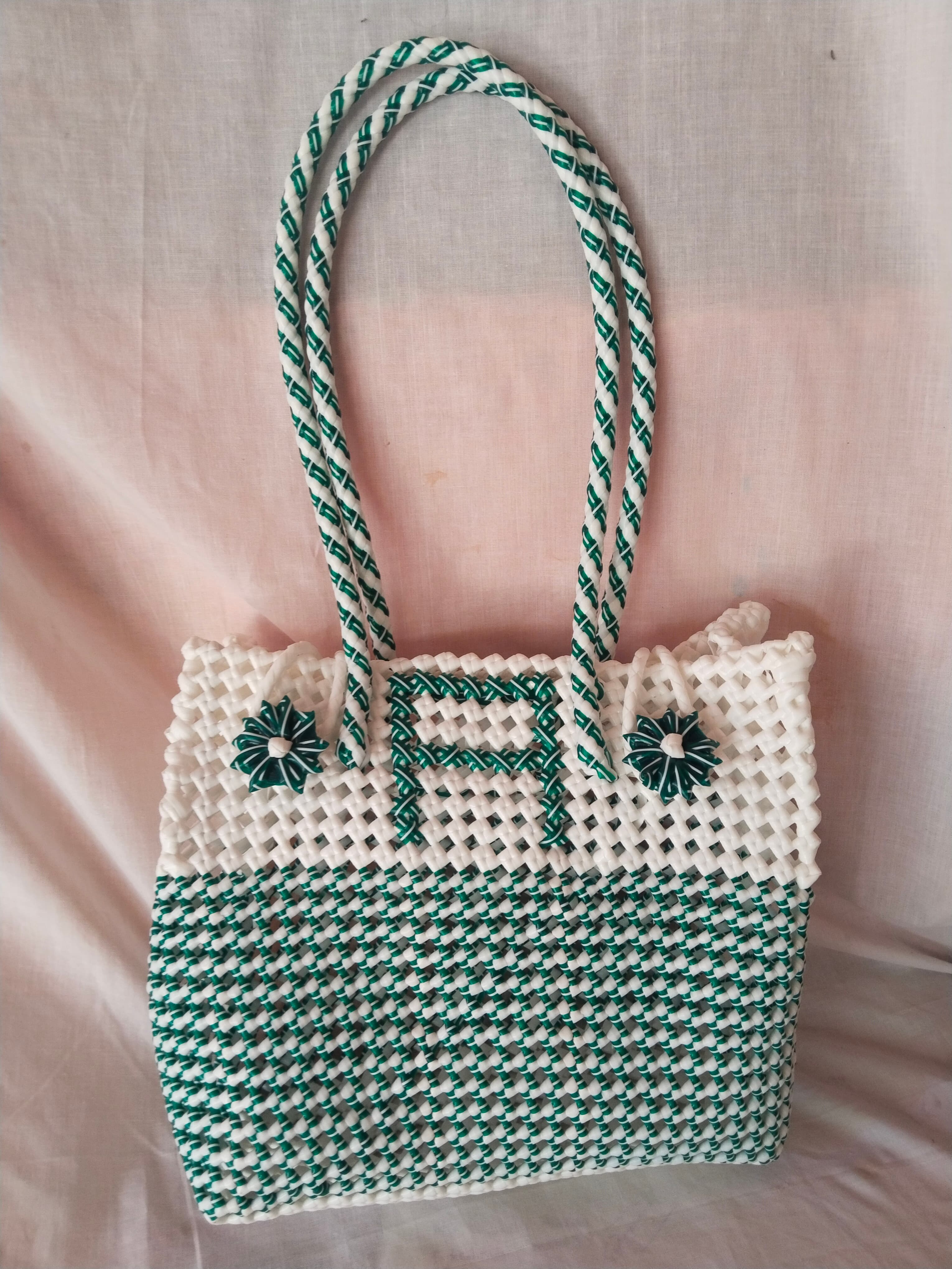 Deluxe green with white name printed premium quality wire basket 5