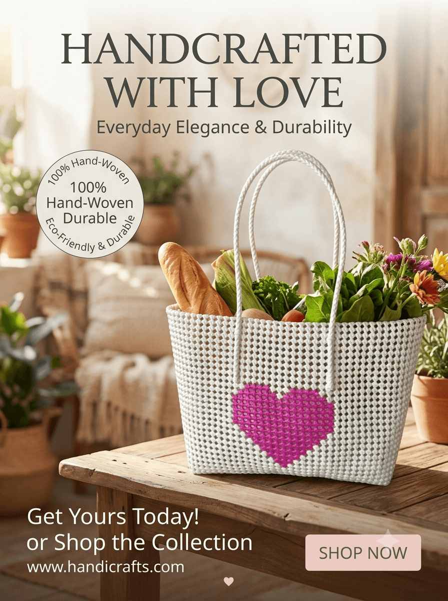Deluxe White red heart 38 cm x 31 cm premium quality basket