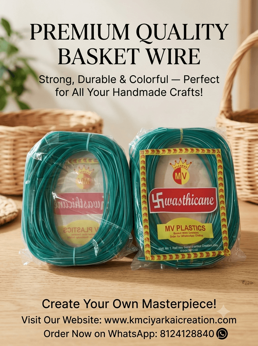 Disco green colour pack of 2 premium quality wire for making basket