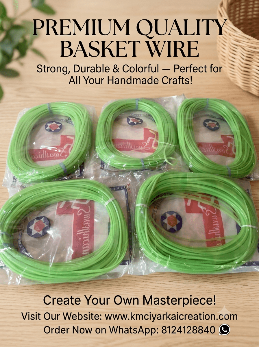 Deluxe 1kg pack of 5 baby green premium quality basket wire